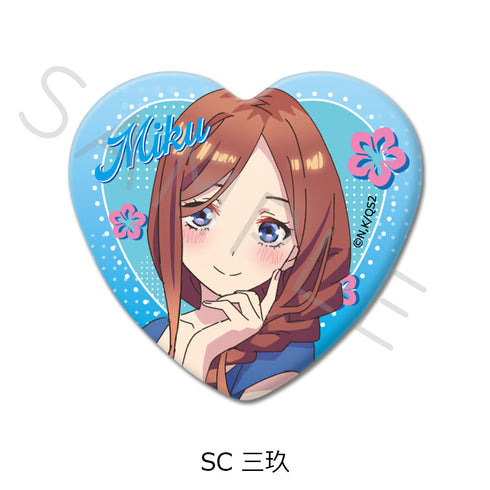『五等分の花嫁*』第2弾 ハート型缶バッジ SC 三玖